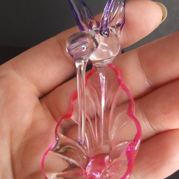 glass hummingbird figurine sweet and delicate approx. 4" tall - Picture 11 of 15